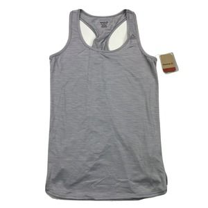 Reebok Tank Womens XL Silver Sconce Racerback Slim Fit Workout Activewear